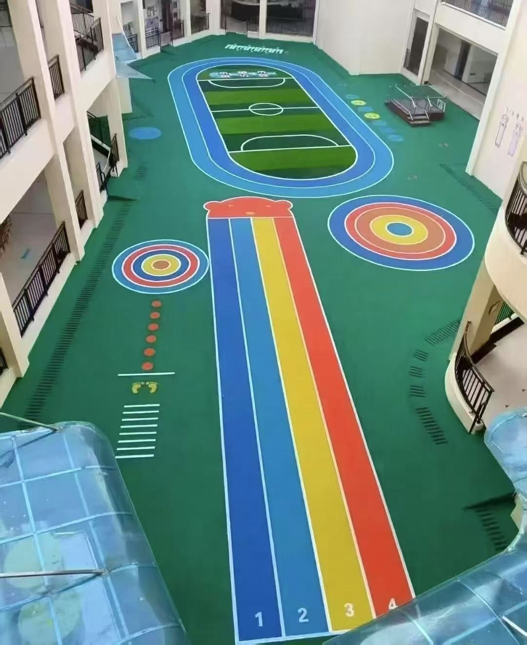 永州市幼儿园塑胶跑道硅pu球场材料 - 价格